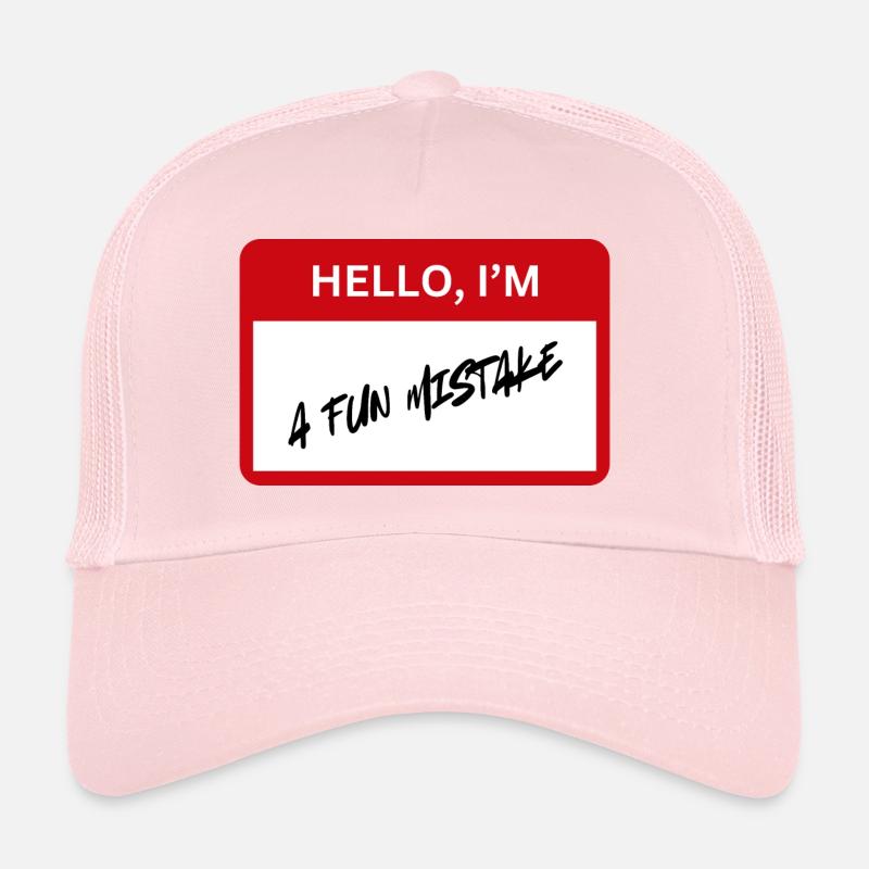 fun mistake - Trucker Cap - pale pink