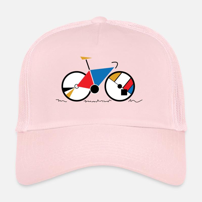 Mondrian bicycle Trucker Cap