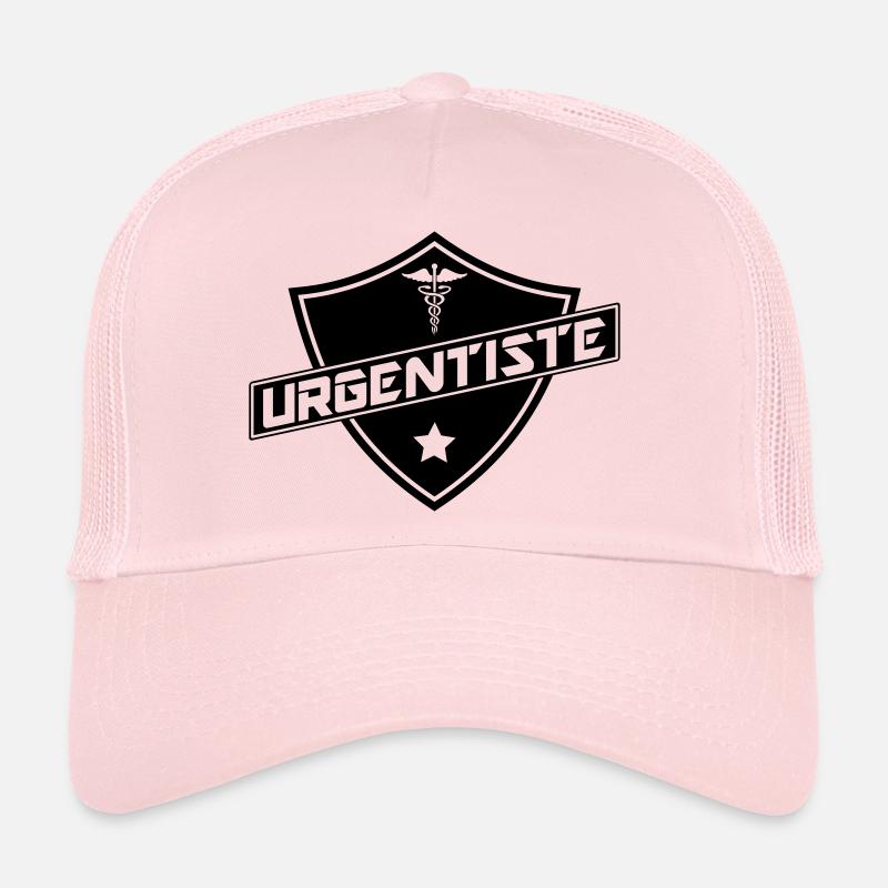blason urgentiste - Casquette trucker  - rose pâle
