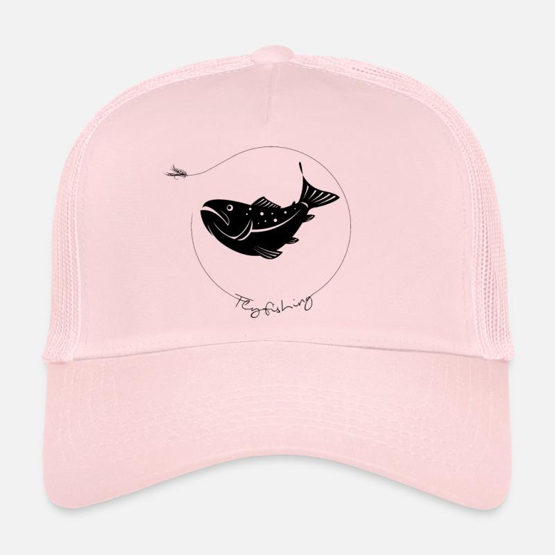 troutfly - Casquette trucker - rose pâle