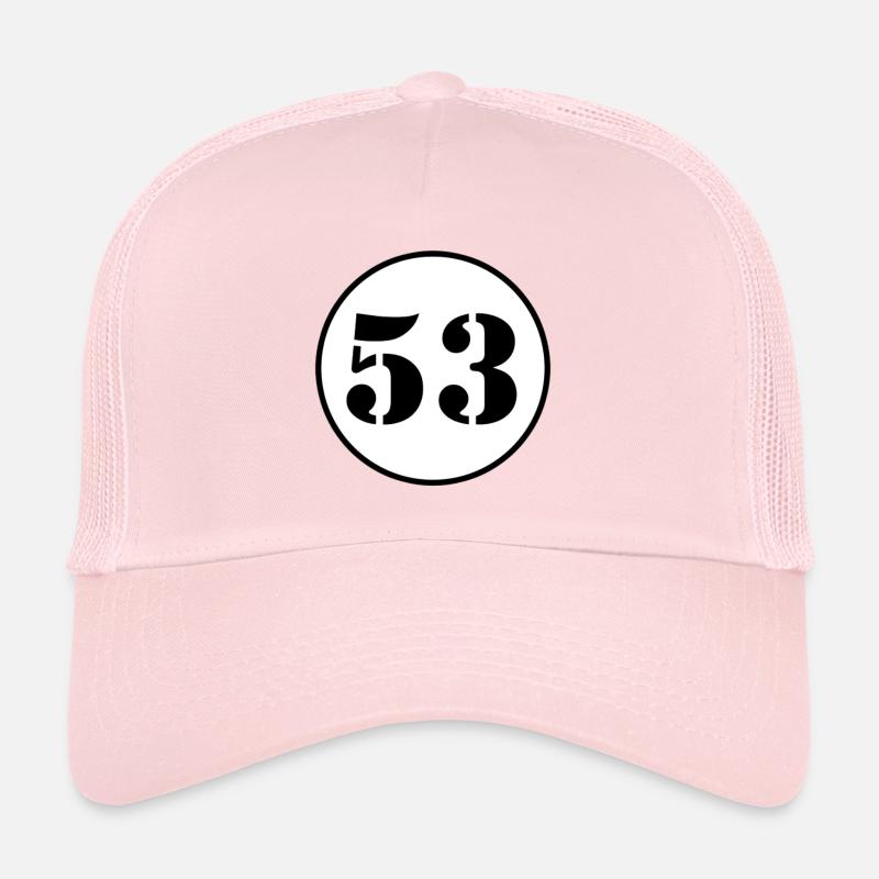 NUMMER 53 Dreiundfünfzig Geburtstag Geschenk - Trucker Cap - Hellrosa