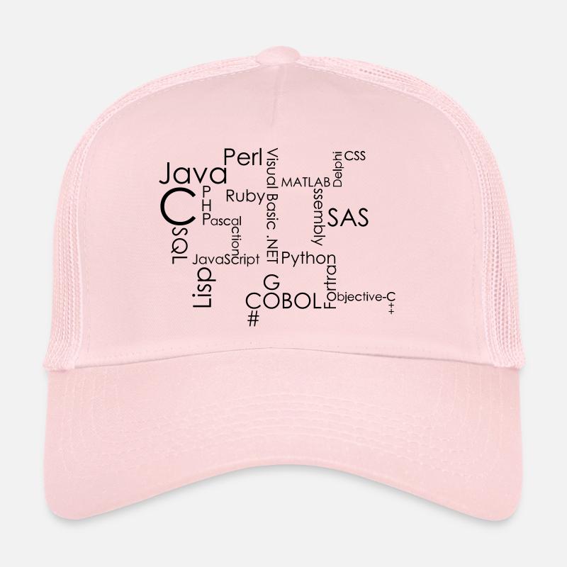 Langages de Programmation - Casquette trucker  - rose pâle