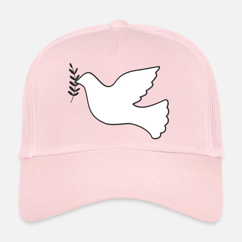 Friedenstaube mit Zweig - Trucker Cap - Hellrosa