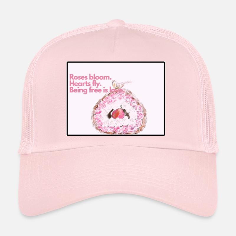 Conception d’ailes de coeur floral Casquette trucker 
