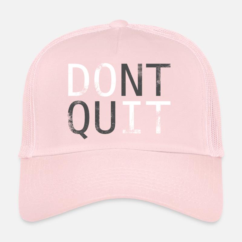 N’arrêtez pas de parler de motivation - Casquette trucker  - rose pâle