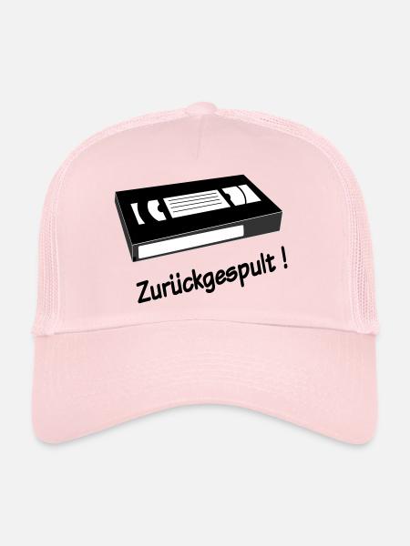Rembobiné - Casquette trucker  - rose pâle - Devant