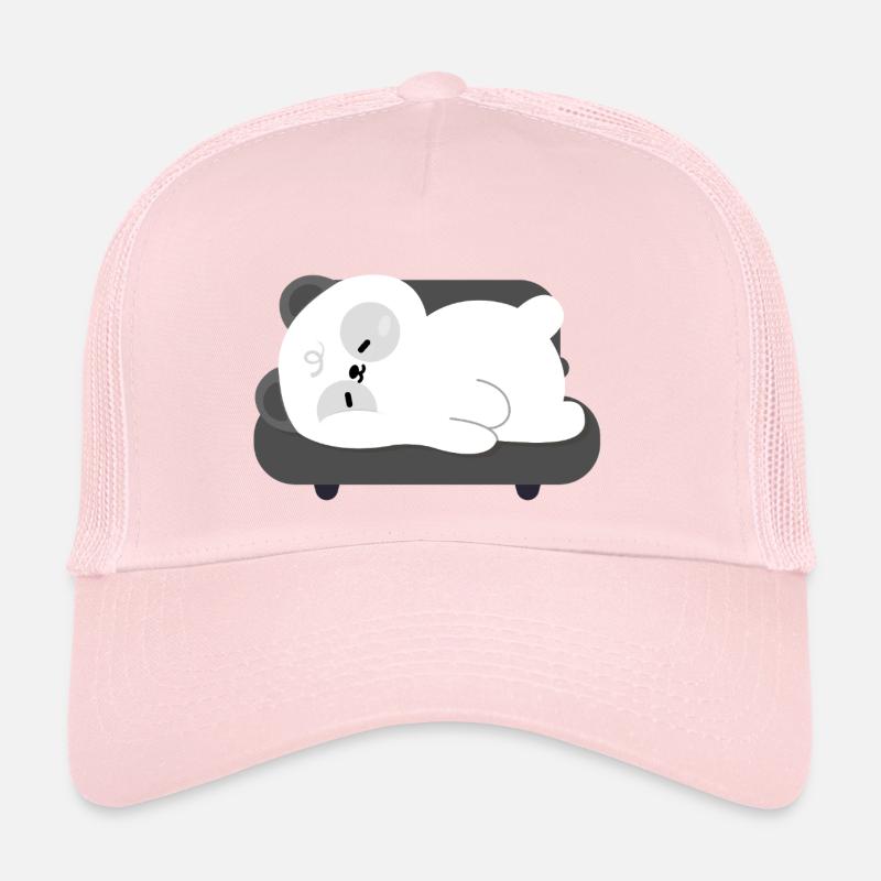 Sieste fatiguée de panda sur le canapé Casquette trucker 