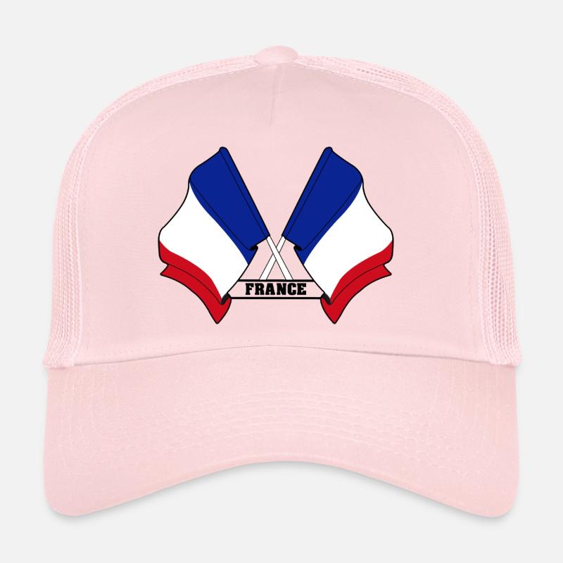 Drapeau français croisé Casquette trucker 