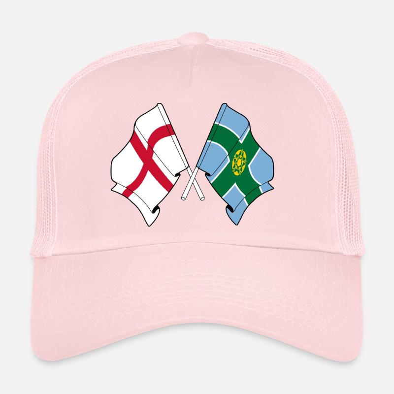 Drapeaux Derbyshire x Angleterre Casquette trucker 
