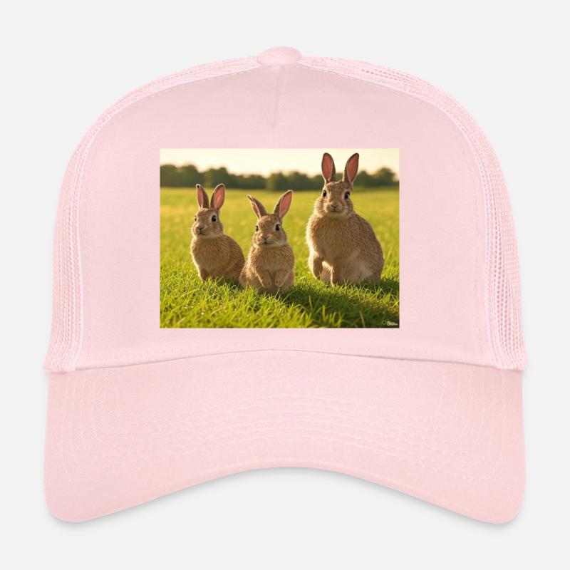 Trio du Printemps - Casquette trucker - rose pâle
