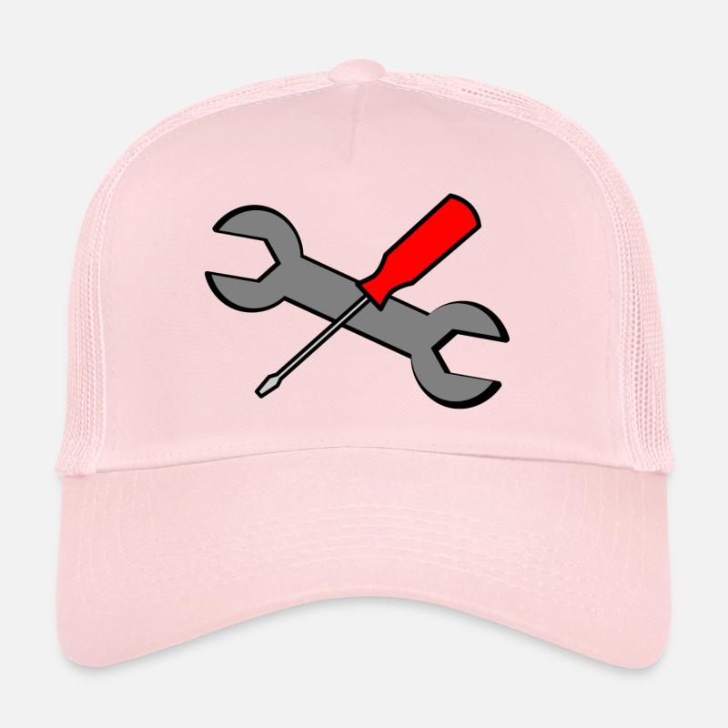 outils - Casquette trucker  - rose pâle