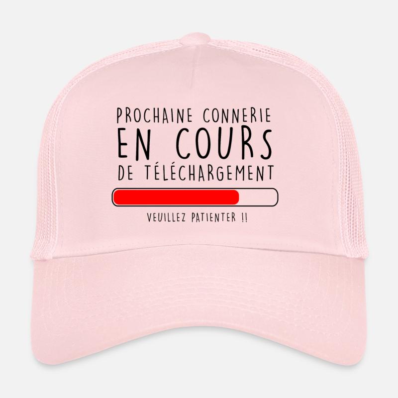 connerie en cours - Casquette trucker  - rose pâle