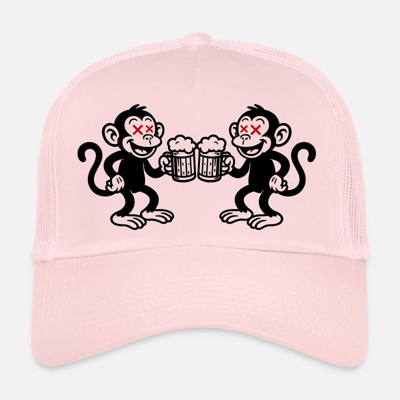 Bière Monkey Boire Casquette trucker 