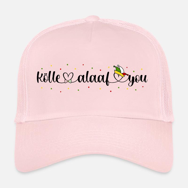 Kölle alaaf you Narrenkappe Konfetti Karneval Köln - Trucker Cap - Hellrosa