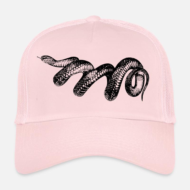 serpent - Casquette trucker  - rose pâle