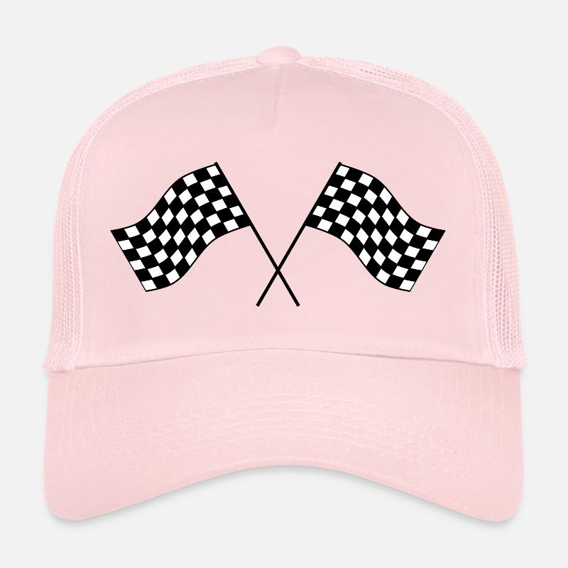 Drapeau à damier d’arrivée Flag Race End end station Idea Casquette trucker 