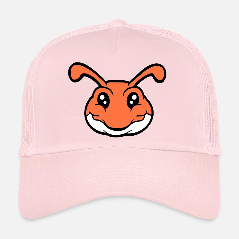 Raupe lächelt süß niedlich Wurm freundlich Comic Trucker Cap