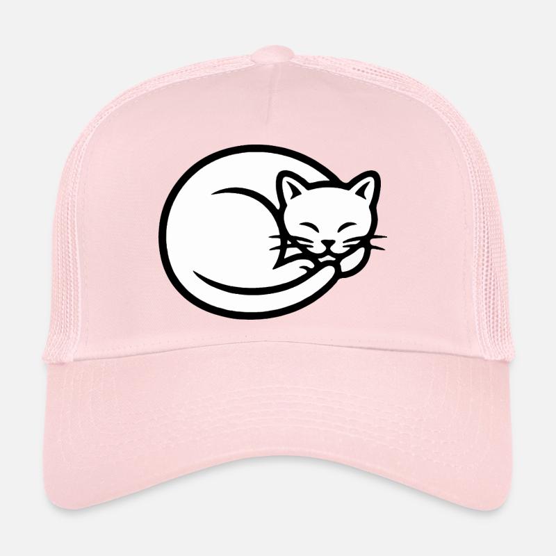 Silhouette de chat endormi Casquette trucker 