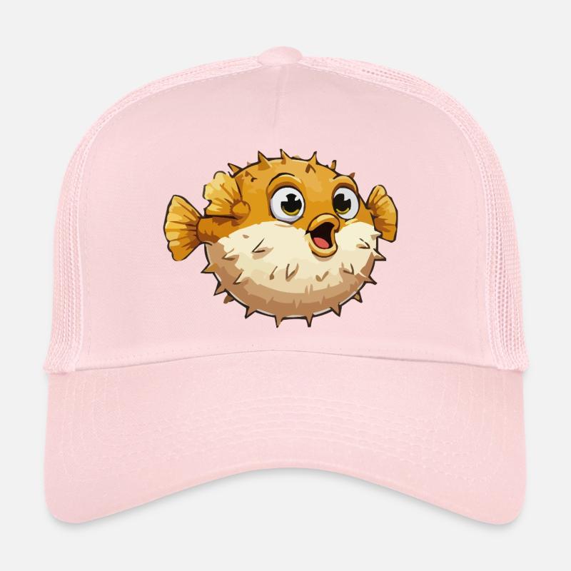 Bande dessinée du poisson-globe Casquette trucker 