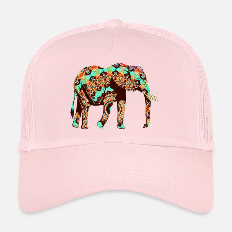 Indischer Elefant Mandala Muster Trucker Cap