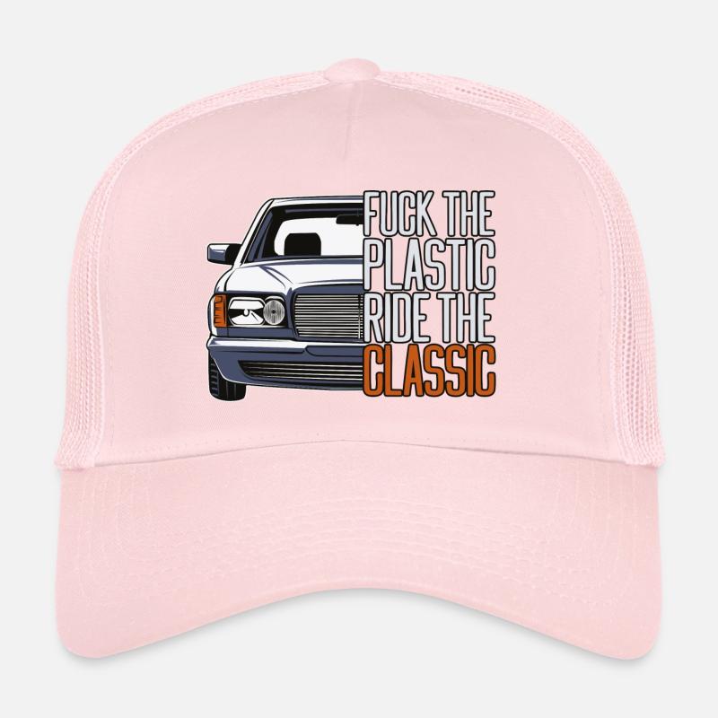 FTP Style Retro Car Classic Silhouette - Trucker Cap - pale pink