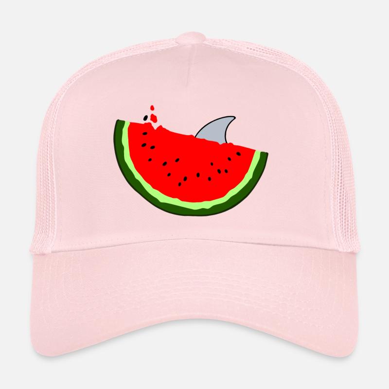 Cadeau de surfeur de requin d'été de vacances de pastèque Casquette trucker 