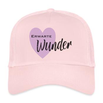 ERWARTE WUNDER - Trucker Cap - Hellrosa - Vorne