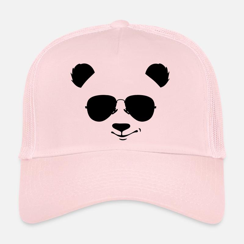 cooler Panda mit Sonnenbrille - Trucker Cap - Hellrosa