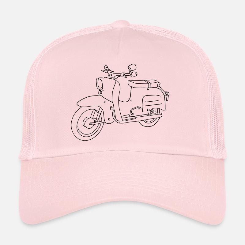 Motorroller, Moped Schwalbe - Trucker Cap - Hellrosa