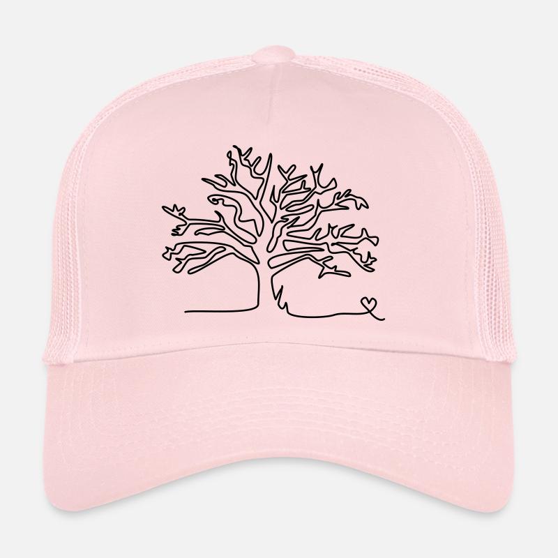 one line tree - Trucker Cap - Hellrosa