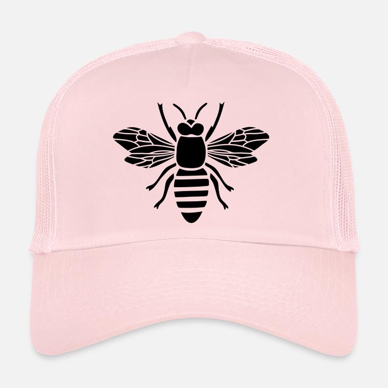 bee honey bumble bee honeycomb beekeeper wasp - Trucker Cap - pale pink