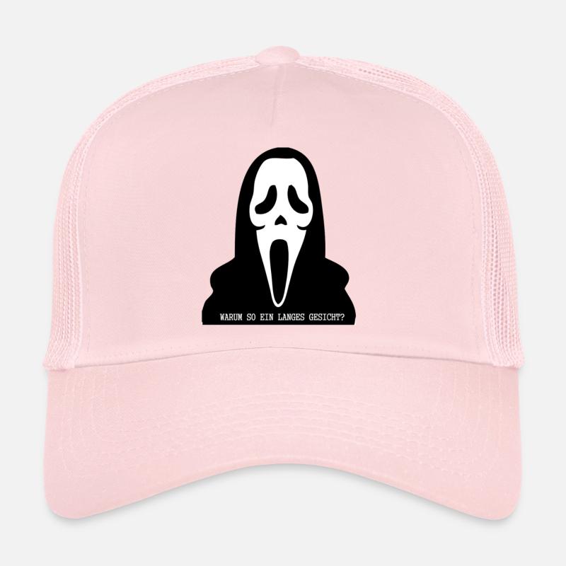 Mème Scream Face Long Casquette trucker 