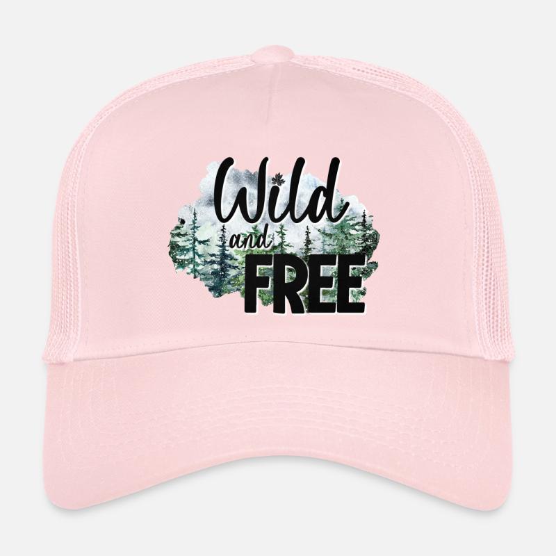 Sauvage et libre - Casquette trucker - rose pâle