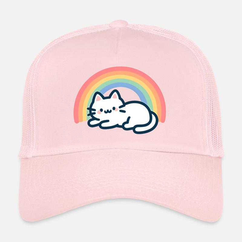 Chat Arc ciel Doux Casquette trucker 