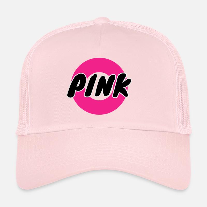 Logo ROSE dans un cercle - Casquette trucker  - rose pâle