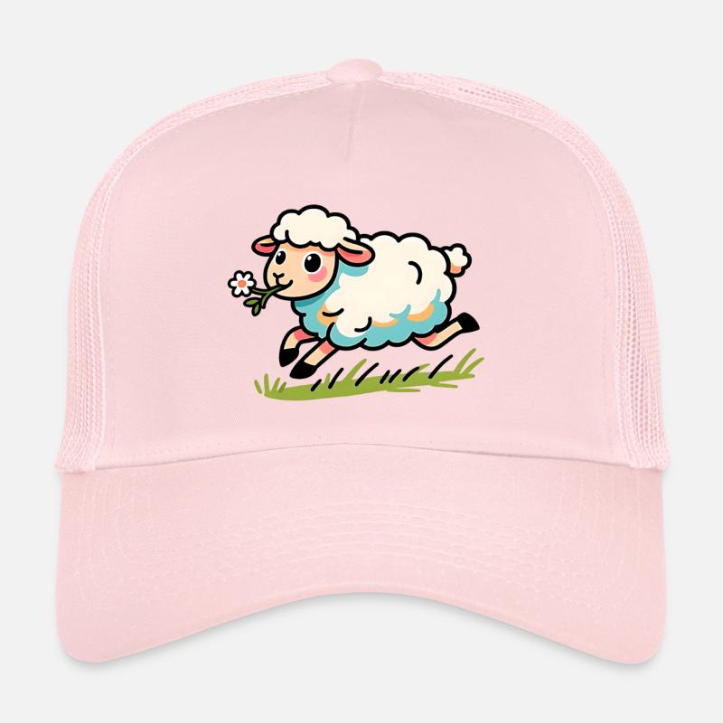 Lamb mutton in the meadow Trucker Cap