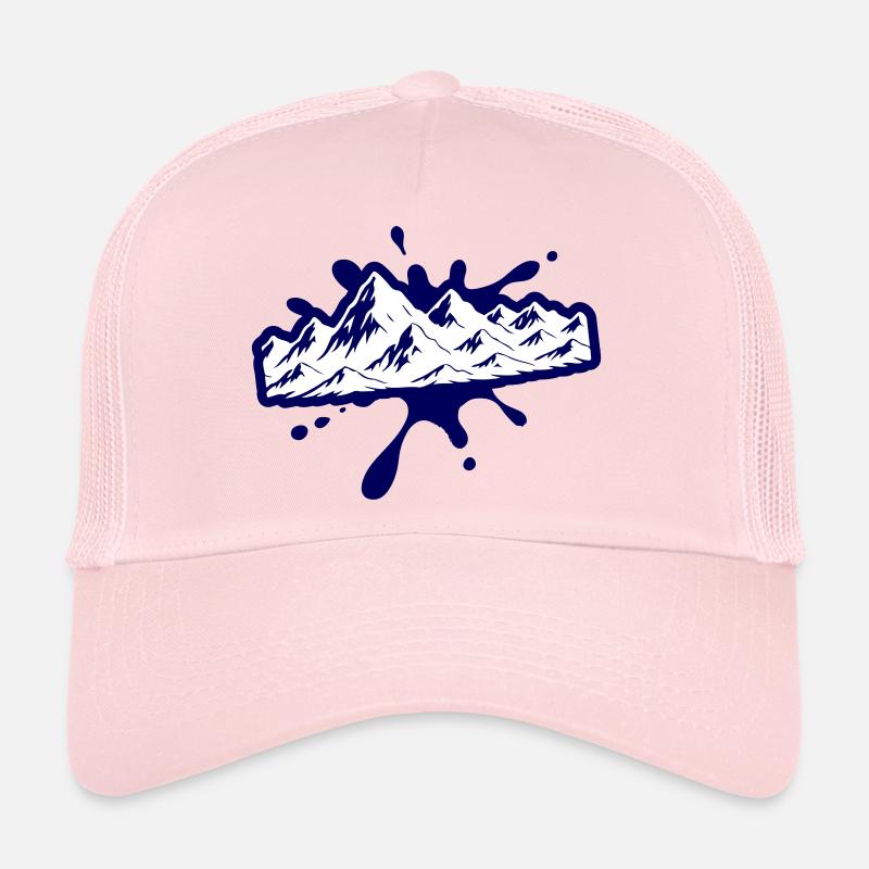 Berge Klecks - Trucker Cap - Hellrosa