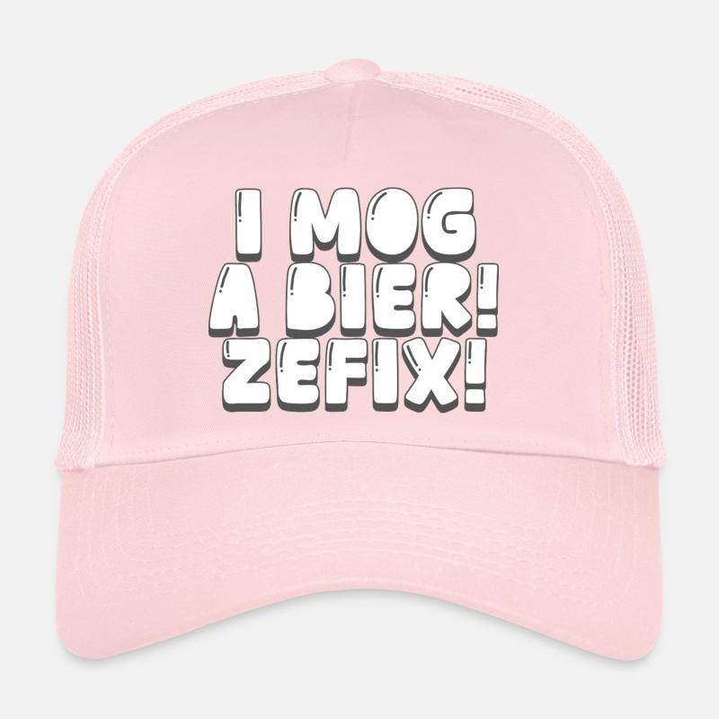 Je fais un mog à une bière ! Zefix ! Casquette trucker 