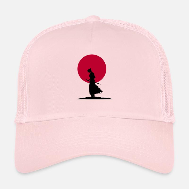 Samouraï et soleil - Casquette trucker  - rose pâle