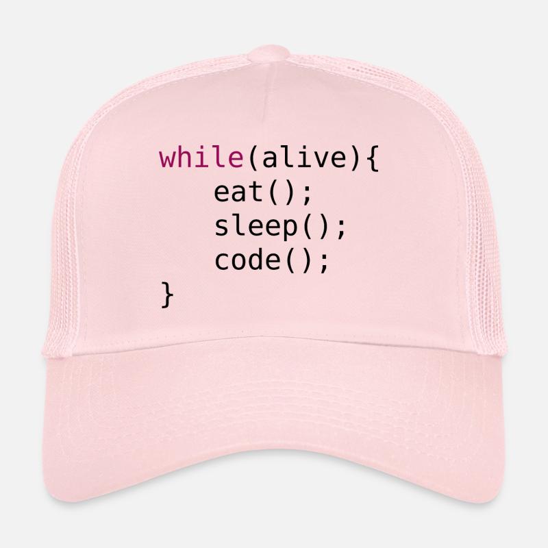 Funny code source code - Trucker Cap - pale pink