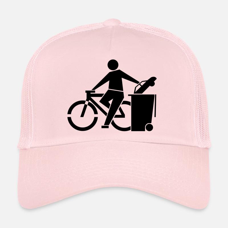 061 - bike no car - Trucker Cap - Hellrosa