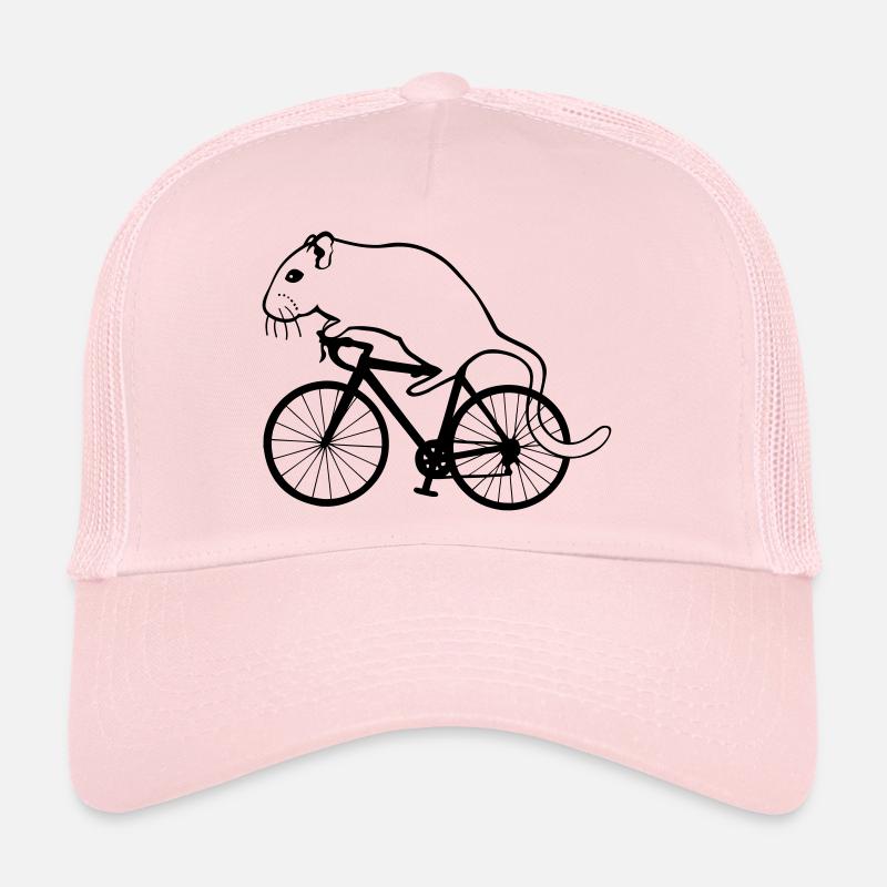 Rennmaus auf Rennrad - Trucker Cap - Hellrosa