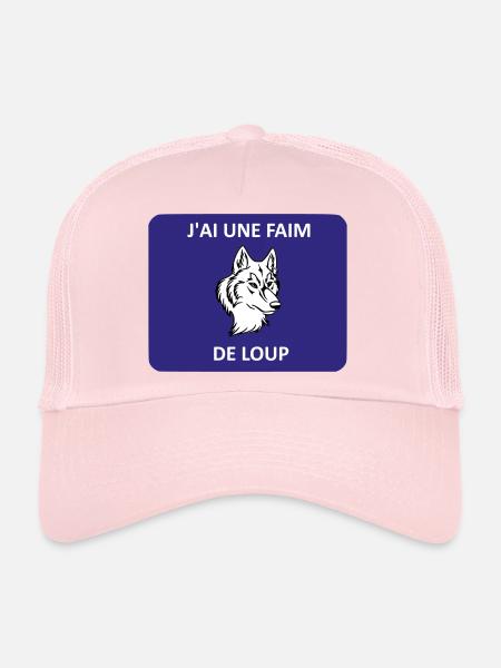 J'ai une faim de loup - Casquette trucker  - rose pâle - Devant