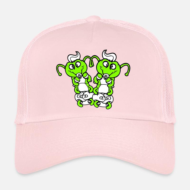 2 chenilles bébé hochet couche tétine enfant né Casquette trucker 