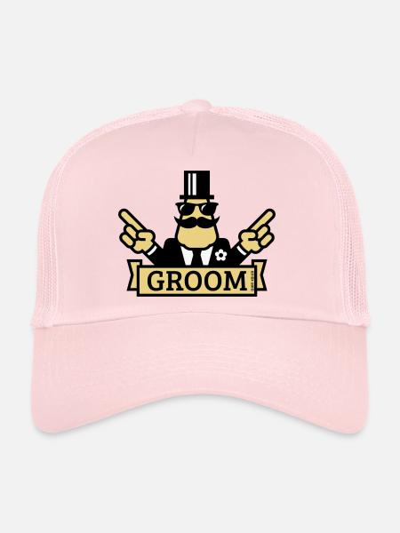 Marié de pointage (Enterrement de vie de garçon / Enterrement de vie de garçon / 3C) - Casquette trucker  - rose pâle - Devant