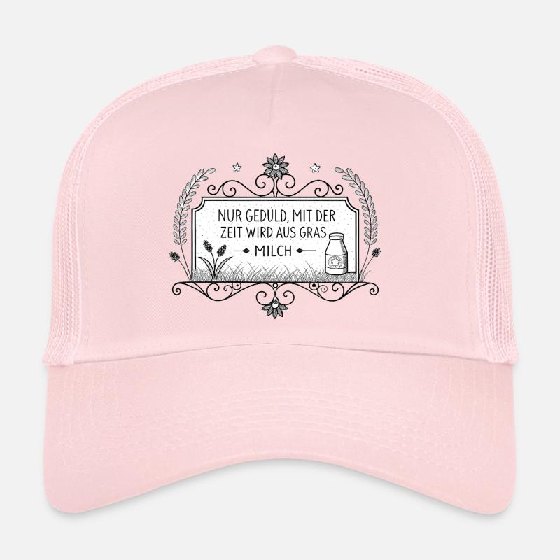 Sois juste patient – avec le temps, l’herbe devient du lait Casquette trucker 