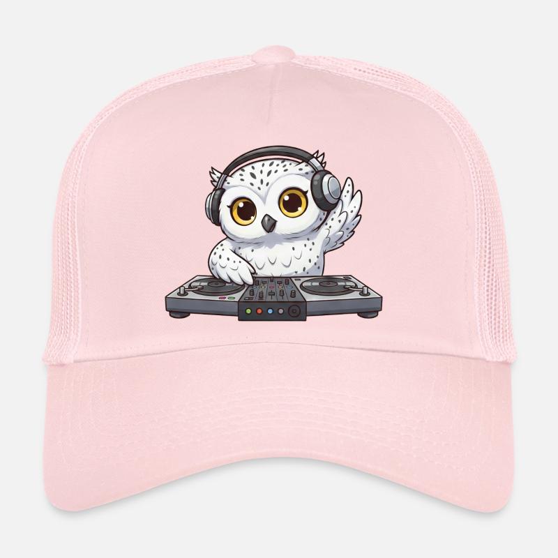 Eule DJ Tanzen Techno Disco elektronische Musik Trucker Cap