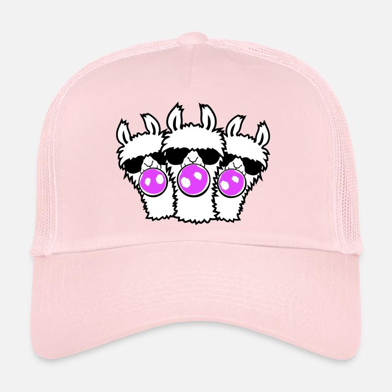 Trois lamas Lunettes de Soleil Chewing-Gum Groupe Mignon Casquette trucker 