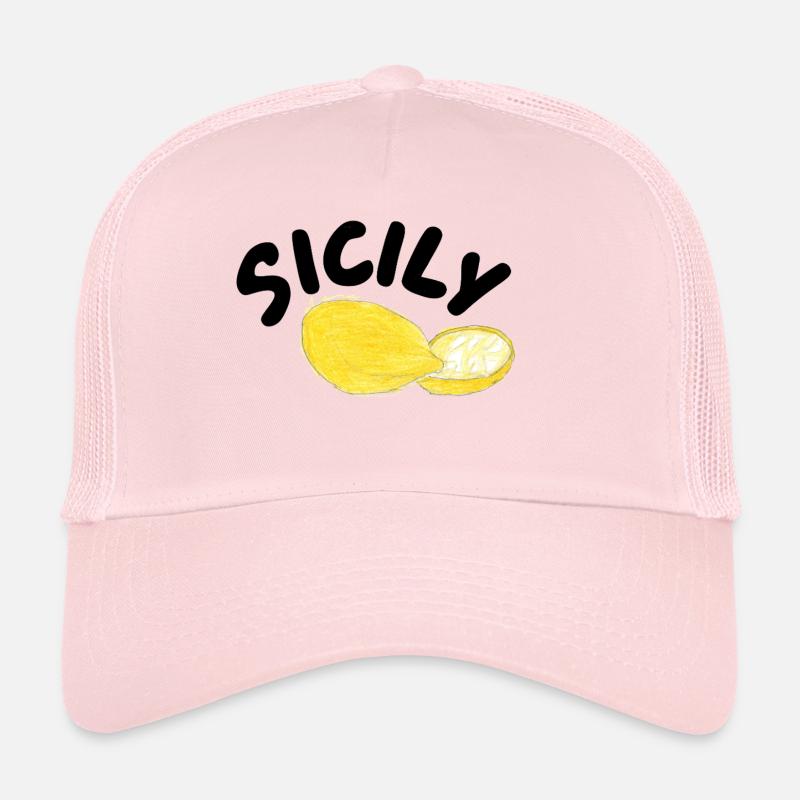 Illustration des citrons de Sicile - Sicile Casquette trucker 