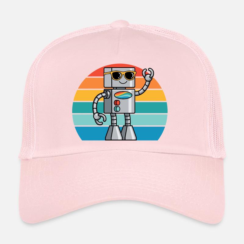 Retro Ki robot for technology lovers & robot fans Trucker Cap
